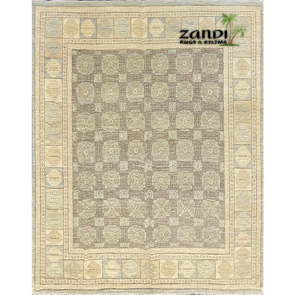 One Of The Kind Afghani Khotan Rug 9'9" x 8'2" zandirugs